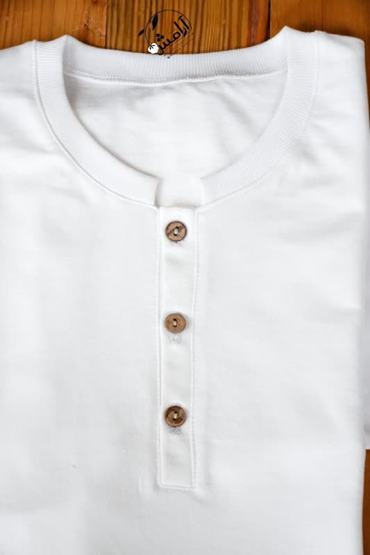 تیشرت سه دکمه مردانه - Image 2